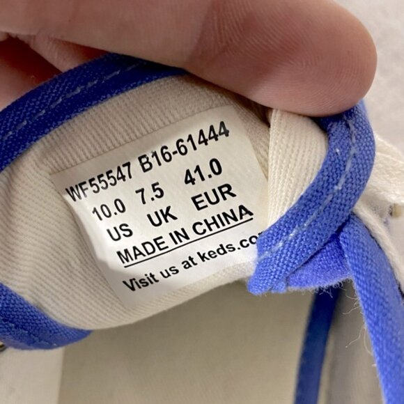 Keds For Kate Spade Blue Seahorse Lace Up Low Top Sneakers 10 - Picture 7 of 12